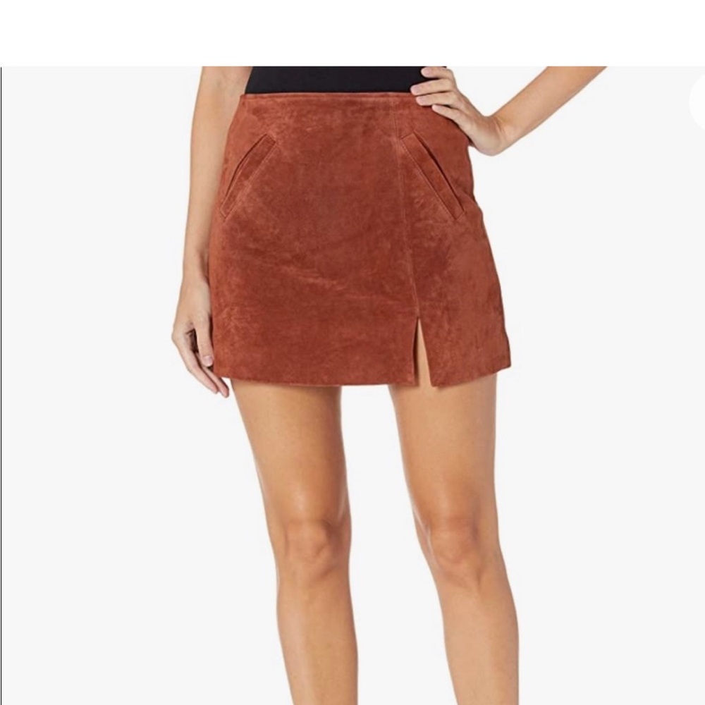 Blank NYC Rust Suede Mini Skirt